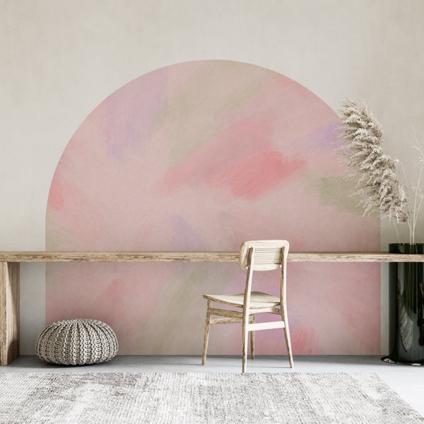 Pink Boho Arch Wall Decal: Nursery & Hotel Decor