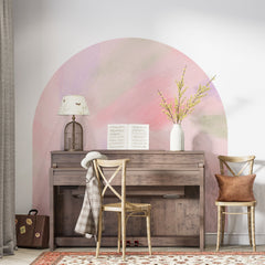 Pink Boho Arch Wall Decal: Nursery & Hotel Decor