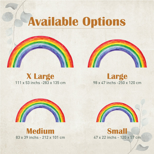 Rainbow Wall Decal: Peel and Stick Nursery Wallpaper