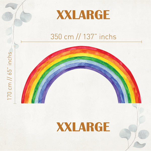 Rainbow Wall Decal: Peel and Stick Nursery Wallpaper