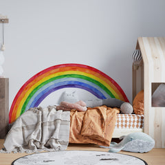 Rainbow Wall Decal: Peel and Stick Nursery Wallpaper