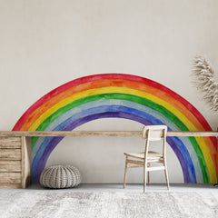 Rainbow Wall Decal: Peel and Stick Nursery Wallpaper