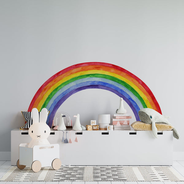 Rainbow Wall Decal: Peel and Stick Nursery Wallpaper