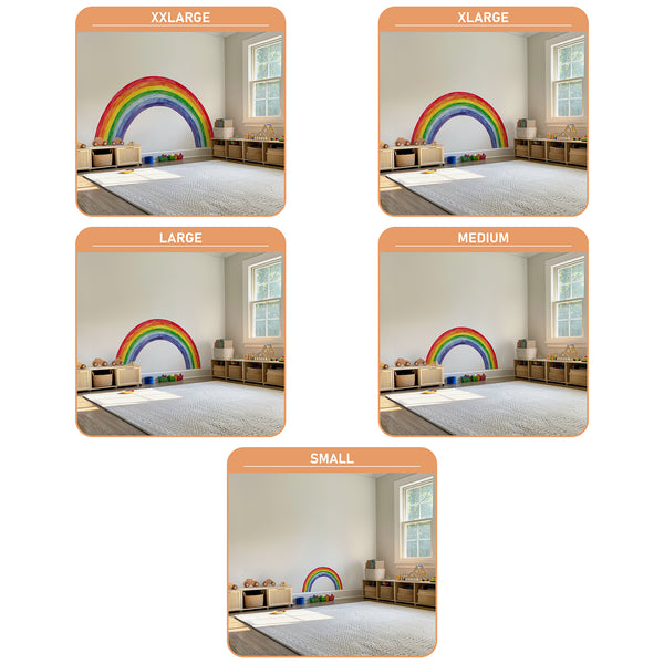 Rainbow Wall Decal: Peel and Stick Nursery Wallpaper