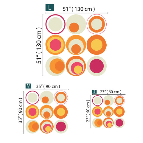 Retro Circle Wall Decals: Modern Abstract Art Decor