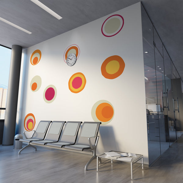 Retro Circle Wall Decals: Modern Abstract Art Decor