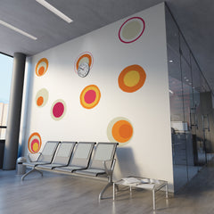 Retro Circle Wall Decals: Modern Abstract Art Decor