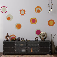 Retro Circle Wall Decals: Modern Abstract Art Decor