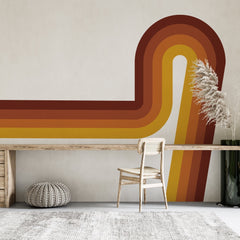 Retro Rainbow Arch Wall Decal - Peel and Stick Headboard