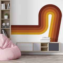 Retro Rainbow Arch Wall Decal - Peel and Stick Headboard