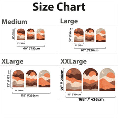 Sunset Arch Wall Decal Set - Umber Mountain Landscape