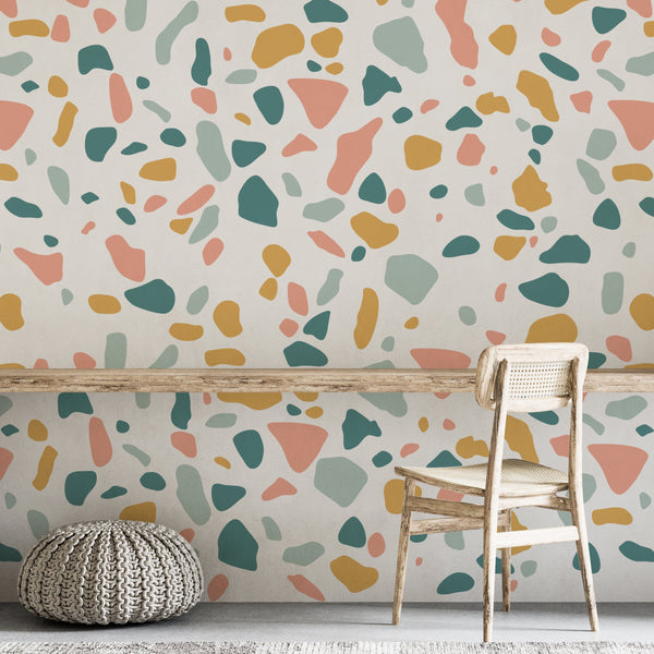 Terrazzo Pattern Wall Decal: Removable Italian Floor Sticker