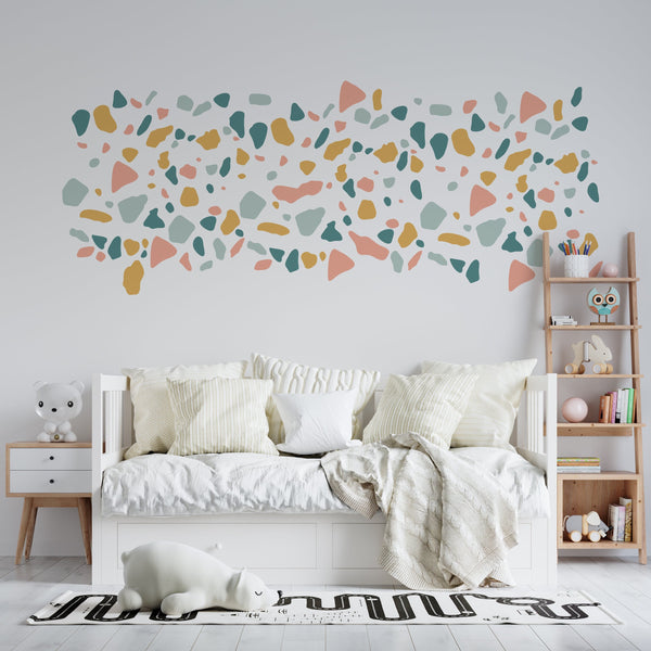 Terrazzo Pattern Wall Decal: Removable Italian Floor Sticker