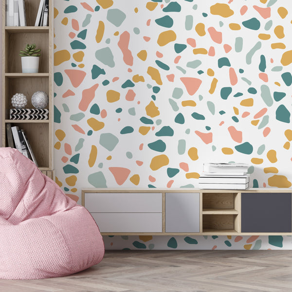 Terrazzo Pattern Wall Decal: Removable Italian Floor Sticker
