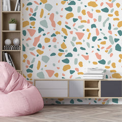 Terrazzo Pattern Wall Decal: Removable Italian Floor Sticker