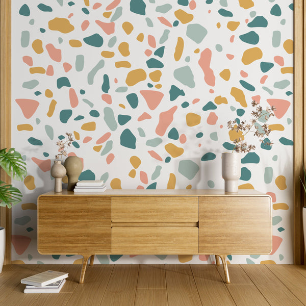 Terrazzo Pattern Wall Decal: Removable Italian Floor Sticker