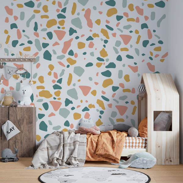 Terrazzo Pattern Wall Decal: Removable Italian Floor Sticker