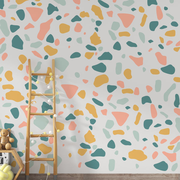 Terrazzo Pattern Wall Decal: Removable Italian Floor Sticker