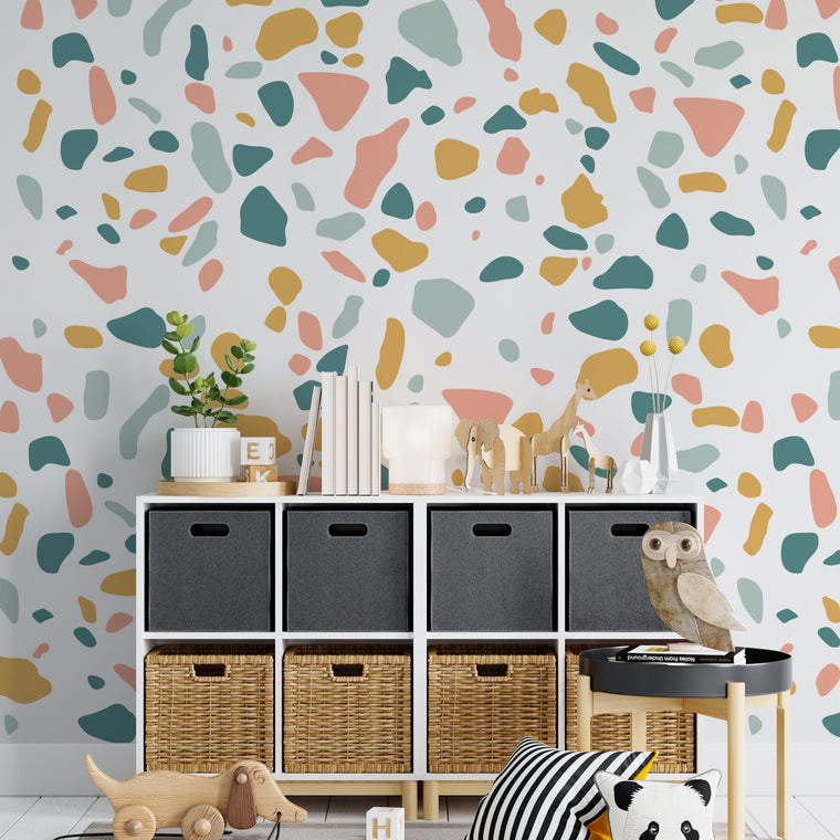 Terrazzo Pattern Wall Decal: Removable Italian Floor Sticker