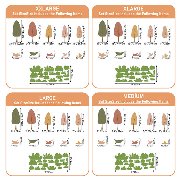 Colorful Trees Wall Decal