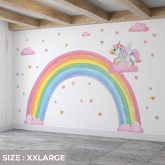 Unicorn Rainbow Wall Decals: Peel and Stick Vinyl Decor