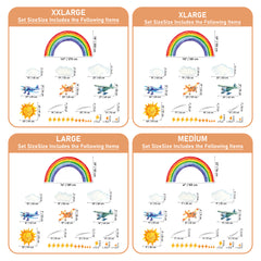 Rainbow Airplane Wall Decal – Planes, Sun & Clouds | Kids Nursery Wall Sticker