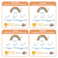 Watercolor Rainbow & Boat Wall Decal Set