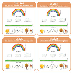 Rainbow & Deer Nursery Wall Decal – Sun, Clouds and Nature Theme | Kids Room Wall Sticker