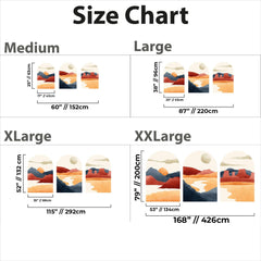 Warm Sunset Arch Mural Trio – Terracotta Desert & Mountain Wall Decals