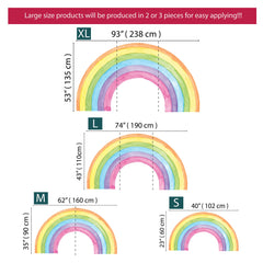 Watercolor Pastel Rainbow Wall Decal - Peel and Stick Nursery Decor