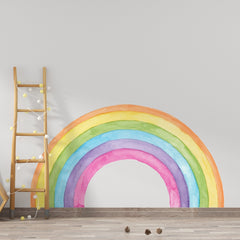 Watercolor Pastel Rainbow Wall Decal - Peel and Stick Nursery Decor
