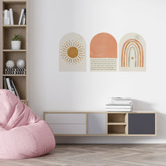 Watercolor Rainbow Arch Wall Decal: Bohemian Nursery Decor