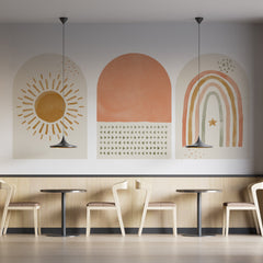 Watercolor Rainbow Arch Wall Decal: Bohemian Nursery Decor