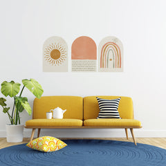 Watercolor Rainbow Arch Wall Decal: Bohemian Nursery Decor