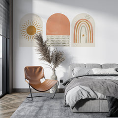 Watercolor Rainbow Arch Wall Decal: Bohemian Nursery Decor