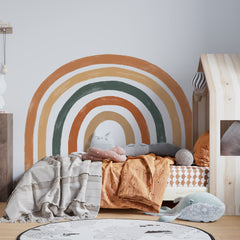 Watercolor Rainbow Wall Decal: Pastel Nursery Sticker
