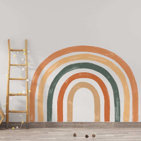 Watercolor Rainbow Wall Decal: Pastel Nursery Sticker
