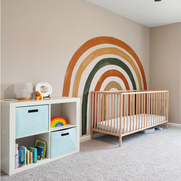 Watercolor Rainbow Wall Decal: Pastel Nursery Sticker