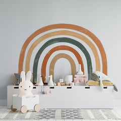 Watercolor Rainbow Wall Decal: Pastel Nursery Sticker