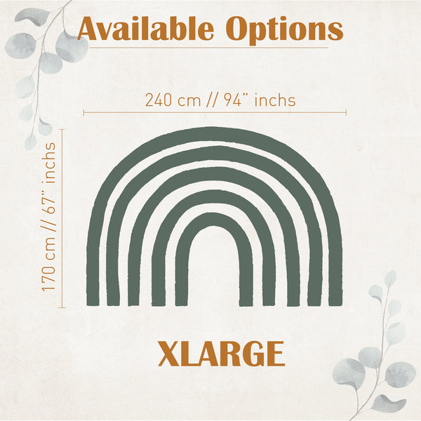 Watercolor Rainbow Wall Decal: Pastel Nursery Sticker