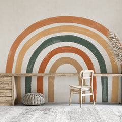 Watercolor Rainbow Wall Decal: Pastel Nursery Sticker