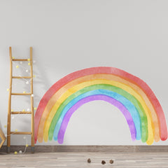 Watercolor Rainbow Wall Decal: Peel & Stick Nursery Decor