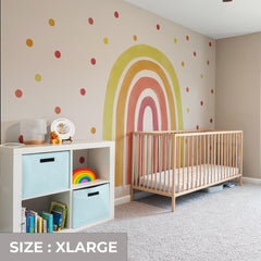 Watercolor Rainbow Wall Decal: Removable Boho Kids Room Decor