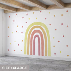 Watercolor Rainbow Wall Decal: Removable Boho Kids Room Decor