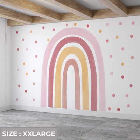Watercolor Rainbow Wall Decal: Removable Boho Kids Room Decor