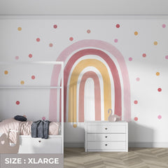 Watercolor Rainbow Wall Decal: Removable Boho Kids Room Decor