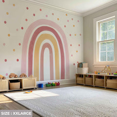 Watercolor Rainbow Wall Decal: Removable Boho Kids Room Decor