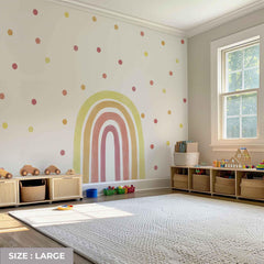 Watercolor Rainbow Wall Decal: Removable Boho Kids Room Decor