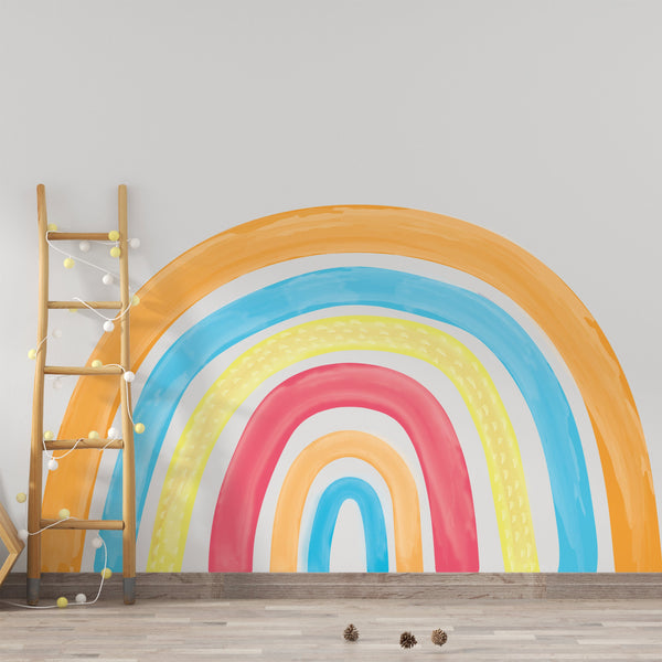 Watercolor Rainbow Wall Decal: Removable Nursery Decor