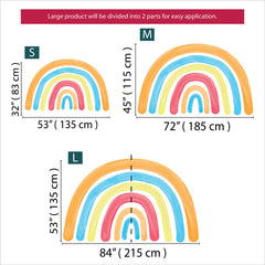 Watercolor Rainbow Wall Decal: Removable Nursery Decor